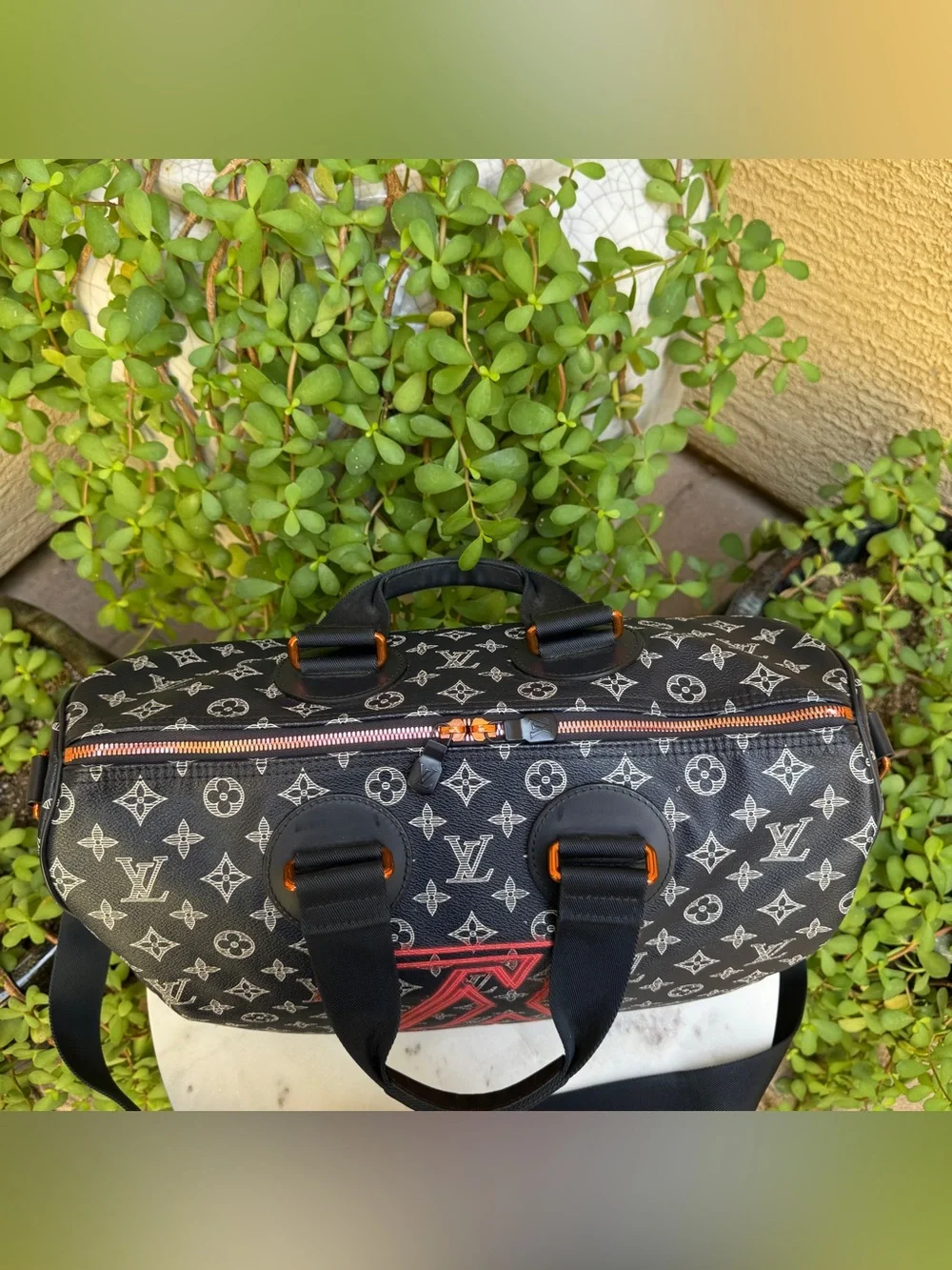 Louis Vuitton Monogram Ink Upside Down Speedy Bandouliere 40